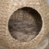 "PawHut" kačių medis, draskymo stovas, kačių baldai su urvu, kamuoliukas-žaislas, sizalis, minkštas pliušas, geltonos spalvos, aukštis 82,5 cm