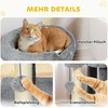 PawHut Kačių medis ir laipteliai, plati bazė, pliušinis audinys, sizalio braižymo stulpas, pilkas