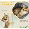 PawHut kačių medis, slėptuvė, hamakas, reguliuojamas aukštis, draskyklė su medžiaginiu apmušalu, pilkos spalvos