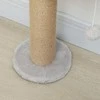 PawHut Katės draskyklė, 5 pakopų dizainas, žaislas, sizalio stulpelis, pliušinis audinys, šviesiai pilka