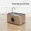 PawHut katės fontanėlis 3,2 l, geriamasis fontanėlis katėms su tyliu siurbliu ir aktyvintos anglies filtru