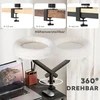 „PawHut“ katės gultas ant stalo, 360° besisukantis gultas su reguliuojamu aukščiu, nuimamu ir skalbiamu užvalkalu, katėms iki 6kg, namų biurui, kreminės baltos spalvos