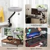 PawHut kačių guolis ant rašomojo stalo, 360° besisukantis, reguliuojamo aukščio, su nuimamu, skalbiamu užvalkalu, katėms iki 6kg, pilkas