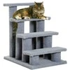 Pawhut Laipteliai augintiniams 4 pakopos - pilkos spalvos 63.5x43x60cm
