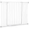 PawHut Laiptų vartai metalinė durų apsauga Barjeriniai vartai reguliuojami be gręžimo 76-107x76cm balti