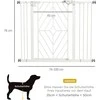 PawHut apsauginiai varteliai šunims, automatinės durys, be gręžimo, 74–100 cm, balti
