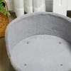 PawHut šunų ir kačių guolis, šunų sofa su neslidžiomis medinėmis kojelėmis ir pagalvėle, naudojimui patalpose, pilka, 40,5x40,5x33 cm
