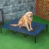 PawHut lova šunims lauko lova šunims lova katėms metalinė oksfordo audinio tamsiai mėlyna 122x92x23cm