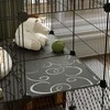 PawHut aptvaras smulkiems gyvūnams, 39 dalių narvas su rampa, DIY metalinis grotuotas aptvaras, atidaromas, juodas, 140 x 70 x 105 cm