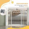 Pawhut Metaliniai apsauginiai varteliia, automatiškai užsidarančios durelės, 74-100 cm, be gręžimo