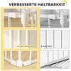 PawHut naminių gyvūnėlių tvorelė, 8 dalių užtvara su durelėmis, sulankstoma, mažiems ir vidutinio dydžio šunims, plastikas, anglinis plienas, balta