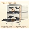 "Pawhut" narvas graužikams Daugiafunkcinis 4 platformos 3 rampos 4 durys Matmenys 80L x 52W x 128H cm Plieninis pilkas sidabrinis juodas