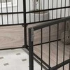 "PawHut" narvas šunims namuose, šunų veislynas, neslystantis narvas, dėžė šunims su durelėmis, namelis iki didelių šunų, graikinis riešutas, 100x60x68cm