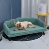 Pawhut Paaukštintas šuns guolis, augintių sofa - žalia, 98,5x60,5x35,5 cm