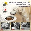 PawHut paaukštintas šunų dubuo, 3 aukščių reguliuojamas šėrimo dubuo šunims su atskiru dizainu, kilimėlis nuo rijimo, dubuo su 2 nerūdijančio plieno dubenėliais, visiems dideliems šunims, baltas