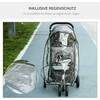 PawHut pet buggy lietaus dangtis saugos pavadėliai saugojimo krepšys sulankstomas maži šunys Oksfordo pilka