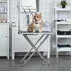 "PawHut Pet Grooming Arm" sulankstoma šukavimo ranka su spaustuvu, reguliuojama šuns šukavimo stalo ranka su laikikliu, skirta vidutinio dydžio šunims