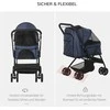 Mėlyna PawHut Pet vežimėlis Cat Buggy Oxford Mėlyna 76,5x52x95cm Maži šunys ir katės