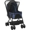 Mėlyna PawHut Pet vežimėlis Cat Buggy Oxford Mėlyna 76,5x52x95cm Maži šunys ir katės