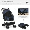 Mėlyna PawHut Pet vežimėlis Cat Buggy Oxford Mėlyna 76,5x52x95cm Maži šunys ir katės