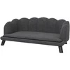 Prabangi PawHut šunų sofa su atlošu ir medinėmis kojelėmis, tamsiai pilka, 98,5x60,5x35,5 cm