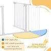 PawHut apsauginiai varteliai, laiptų varteliai, šunų varteliai, reguliuojami 75-96cm, automatinis užsidarymas