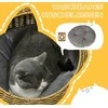 PawHut rotango krepšys namelis katėms su pagalvėle, skirtas katėms iki 4kg, augintinių guolis, namelis katėms, vidaus naudojimui, PE rotangas, Ø50 x 31 cm, šviesiai rudas