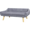 PawHut sofa šunims Stilinga sofa katėms su atlošu ir pagalvėlėmis, skirta vidutinio ir didelio dydžio šunims, aksomas, pilka, 102x58,5x42,5 cm