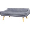 PawHut sofa šunims Stilinga sofa katėms su atlošu ir pagalvėlėmis, skirta vidutinio ir didelio dydžio šunims, aksomas, pilka, 102x58,5x42,5 cm