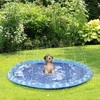PawHut Splash Sprinkler Pad 150 cm purškiamo vandens žaidimų kilimėlis šunims, vandens purkštuvas, neslidus, lauko, PVC, mėlynas