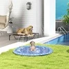 PawHut Splash Sprinkler Pad 150 cm purškiamo vandens žaidimų kilimėlis šunims, vandens purkštuvas, neslidus, lauko, PVC, mėlynas