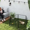 "PawHut" šuniukų aptvaras, 60 cm aukščio, 6-PLG. šunų aptvaras "pasidaryk pats" šuniukų aptvaras su durelėmis, laisvas aptvaras mažiems šunims, plienas, juodas