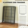 "PawHut" šuniukų vedžiojimo aikštelė 100 cm aukščio, 6-PLG. šunų aptvaras "pasidaryk pats" šuniukų vedžiojimo aikštelė su durimis, laisvas aptvaras mažiems, vidutiniams ir dideliems šunims, plienas, juoda