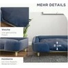 PawHut šunų lova, šunų pagalvė, šunų krepšelis, šunų sofa, medinės kojelės, poliesteris, tamsiai mėlyna, 96 x 66 x 24 cm