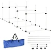 PawHut šunų dresūros rinkinys, agility kliūčių ruožas, slalomui, 4 kliūtys, plastikas, baltas, 99x65x94cm
