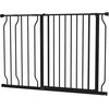 PawHut šunų apsauginiai varteliai, 75–115 cm, metaliniai, juodi | Aosom