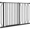 PawHut šunų apsauginiai varteliai, 75–115 cm, metaliniai, juodi | Aosom