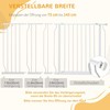 "PawHut" šunų durų varteliai, 75-145 cm šunų durų varteliai, kūdikių durų varteliai, užspaudžiami varteliai, apsauginiai varteliai, atidaromi į dvi puses, plieniniai, balti