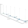 PawHut šunų slalomo stulpų agility treniruočių rinkinys su 600D krepšiu, polietileno plastikas, balta ir mėlyna spalvos, 305 x 60 x 94 cm