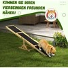 "PawHut" šunų supynės, medinės šunų vikrumo supynės, neslystanti šunų vikrumo rampa jaunesniems nei 30 kg šunims, pusiausvyrai palaikyti, 180 x 30 x 30 cm Geltonos spalvos