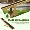 PawHut šunų sūpynės, medinės šunų judrumo (agility) sūpynės, neslidus šunų bėgimo takelis šunims iki 30 kg, pusiausvyrai lavinti, 180 x 30 x 30 cm, geltonos