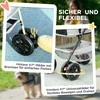 PawHut šunų vežimėlis 3-viename, sulankstomas šunų narvas, nešiojamasis krepšys su puodelių laikikliu, šunų vežimėlis, kačių vežimėlis su 360° besisukančiais ratais, mini šunims iki 4kg, šviesiai pilkas