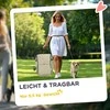 PawHut šunų vežimėlis lengvas aliumininis vežimėlis šunims ir katėms iki 10 kg sulankstomas vežimėlis šunims ir katėms su pagalvėlėmis, tinkliniais langais, durelėmis, laikymo krepšeliu vežimėlis šunims ir katėms chaki spalvos