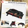 PawHut sulankstomas vežimėlis šunims ir katėms iki 30 kg, su pagalvėle, tinkliniais langais, durelėmis, krepšiu daiktams, saugos diržais ir stabdžiais, juodas