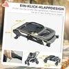 PawHut sulankstomas vežimėlis šunims ir katėms iki 30 kg, su pagalvėle, tinkliniais langais, durelėmis, krepšiu daiktams, saugos diržais ir stabdžiais, tamsiai pilkas