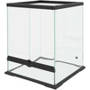 "PawHut" terariumas roplių maitinimo dėžutė Ventiliacija prieš pabėgimą 120L stiklinis terariumas kabelių valdymas amfibijų voras metalas juodas 45x45x60cm