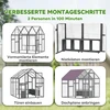 PawHut vištidė su voljeru 1,7x1,8x1,8 m, lauko aptvaras su užraktu, eglės mediena, vištidė su vandeniui atspariu, nuo UV spindulių apsaugančiu stogu, lauko paukštidė vištoms, 6-8 vištoms, antims, triušiams, pilka