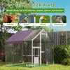 PawHut vištidė su voljeru 1,7x1,8x1,8 m, lauko aptvaras su užraktu, eglės mediena, vištidė su vandeniui atspariu, nuo UV spindulių apsaugančiu stogu, lauko paukštidė vištoms, 6-8 vištoms, antims, triušiams, pilka
