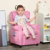 Reguliuojama vaikiška sofa HOMCOM su kojų atrama, patogus vaikiškas fotelis 3–5 metų vaikams, rožinė, 58x53x70 cm, puikiai tinka berniukams ir mergaitėms
