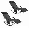 Sobuy 2 x supamasis krėslas, poilsio kėdė, lauko baldai, 2 sėdimos vietos, juoda, OGS28-SCHx2